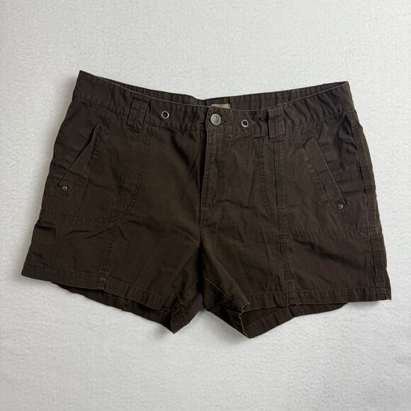 Vintage Beau Utility Cargo Shorts Dark Brown Size 16 - Picture 2 of 6
